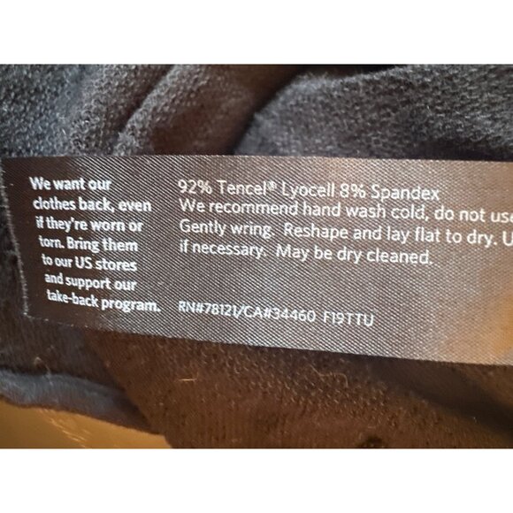 Eileen Fisher Black Mock Turtleneck Long Sleeve Tunic Dress M Minimalist Classic - Picture 4 of 6